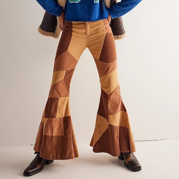 NWT We The Free No Boundaries Pieced Cord Jeans in Off the Grid - Picture 3 of 7